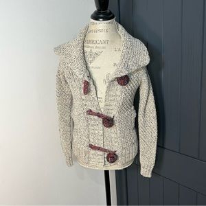 Anthropologie HWR Knit Pom Pom Sweater